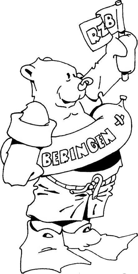 Reddend Zwemmen Beringen beer logo